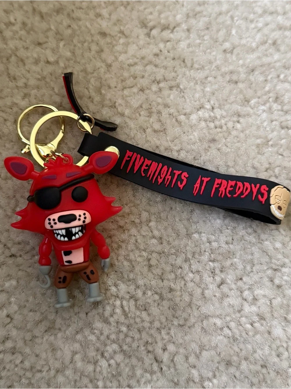 Red Fox Keychain Figure with Logo Strap